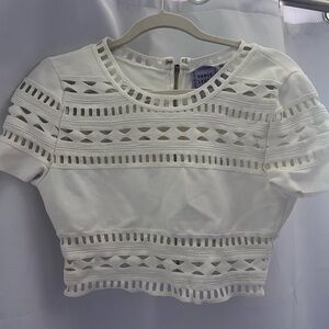 Herve Leger alabaster (white) crop top size Medium